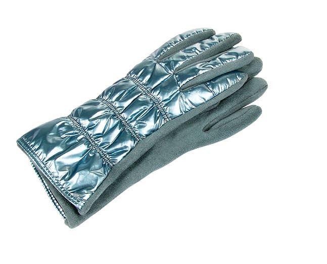 Puffer Fleece Lined Gloves, 5 Assorted