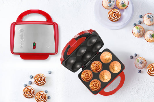 Holstein Housewares Cupcake Maker 6 Full Size Muffins