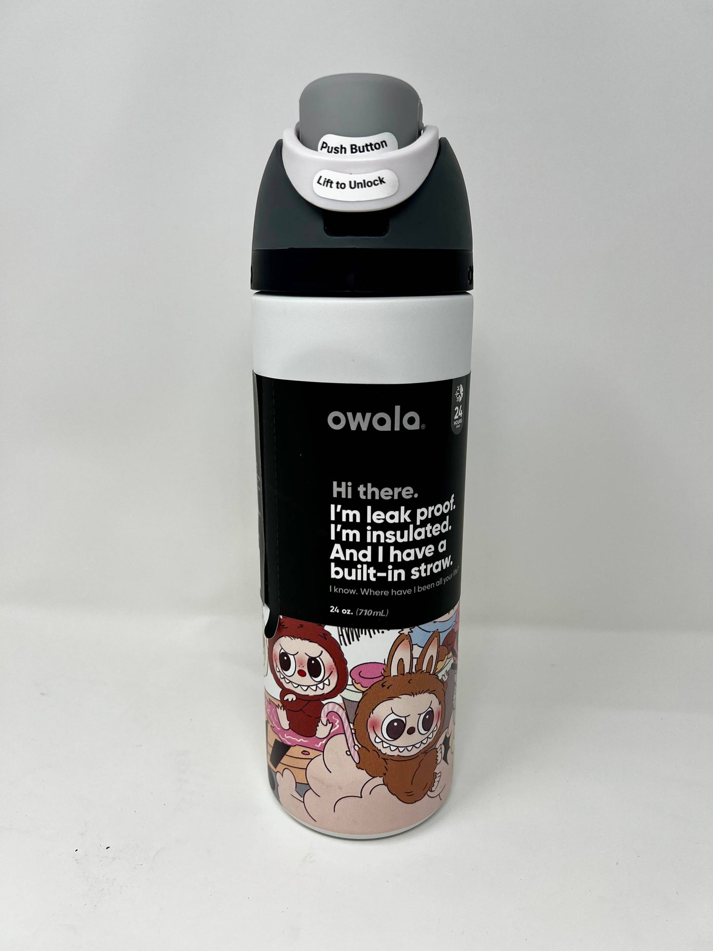 Labubu Printed Owala Bottle – Exciting Macaron Design