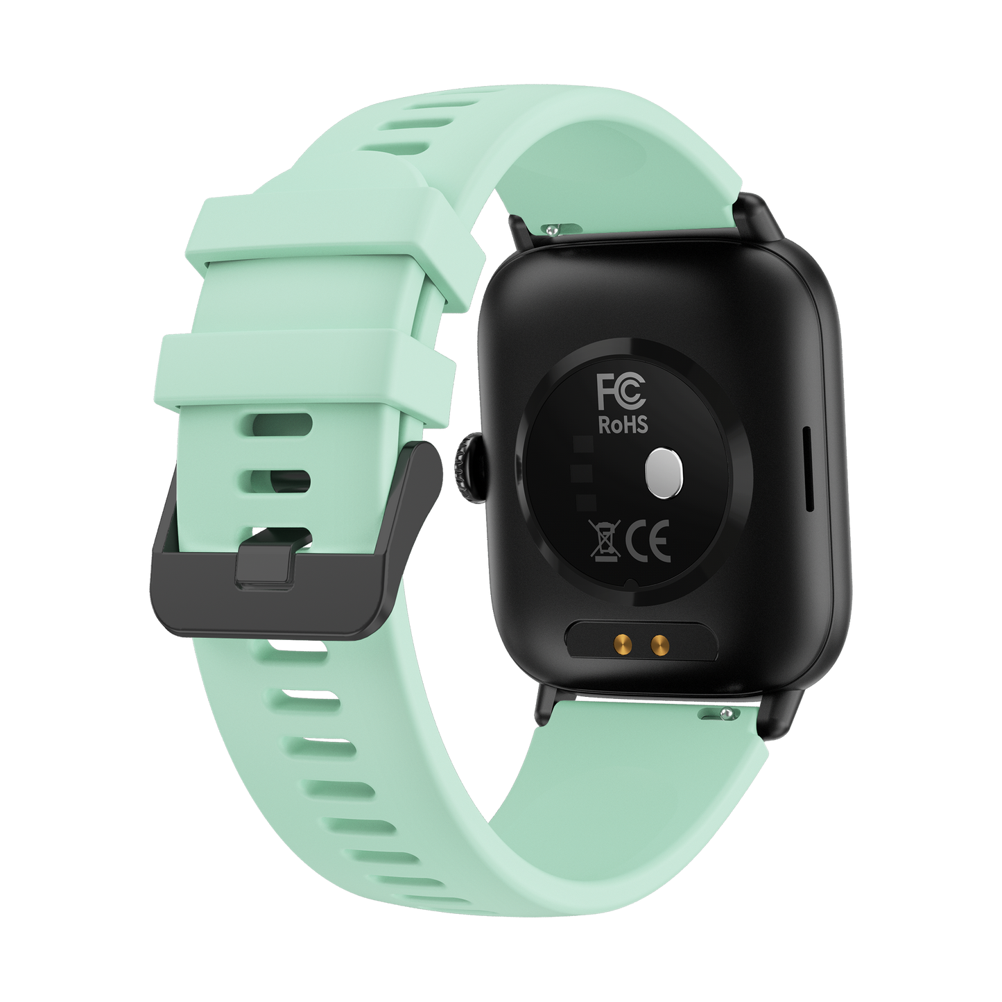 Smart Rectangle Green silicon watch works w/Android & Apple
