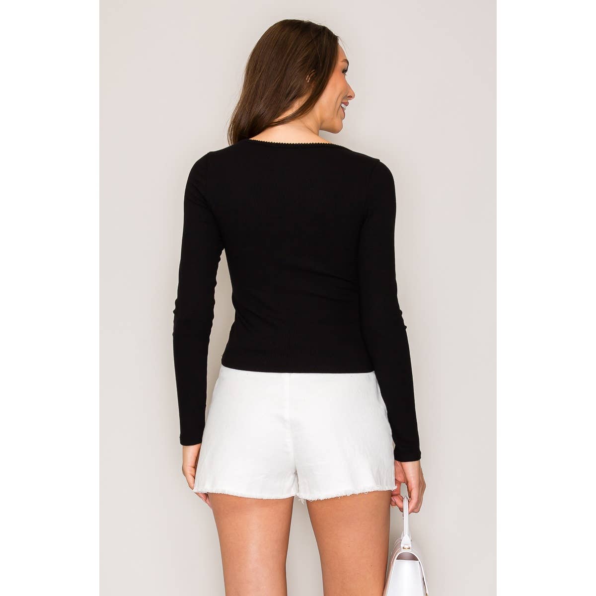 Long Sleeve Henley Top