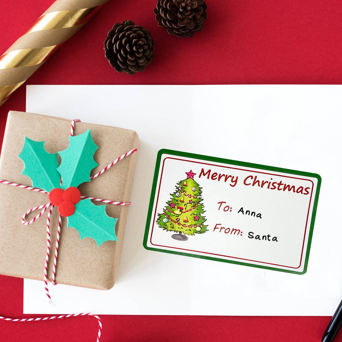 Wrapables Christmas Holiday Sticker Labels