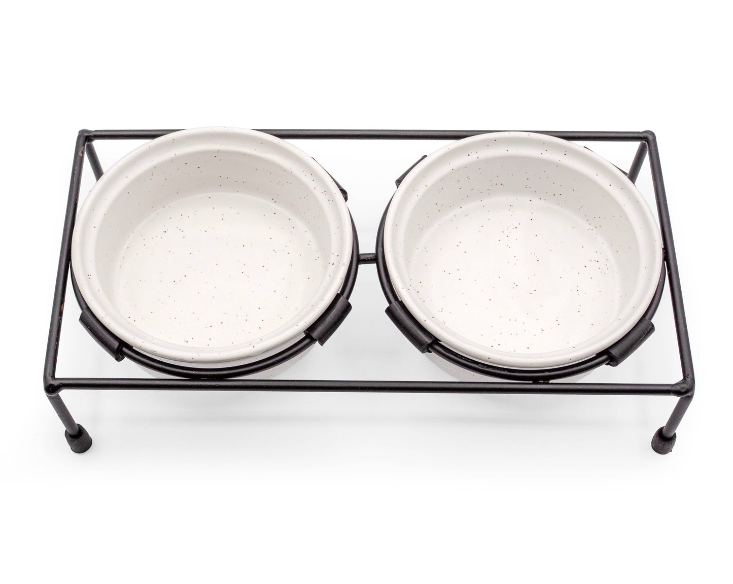 ThoozyPet Stoneware Pet Double Diner White 24 oz