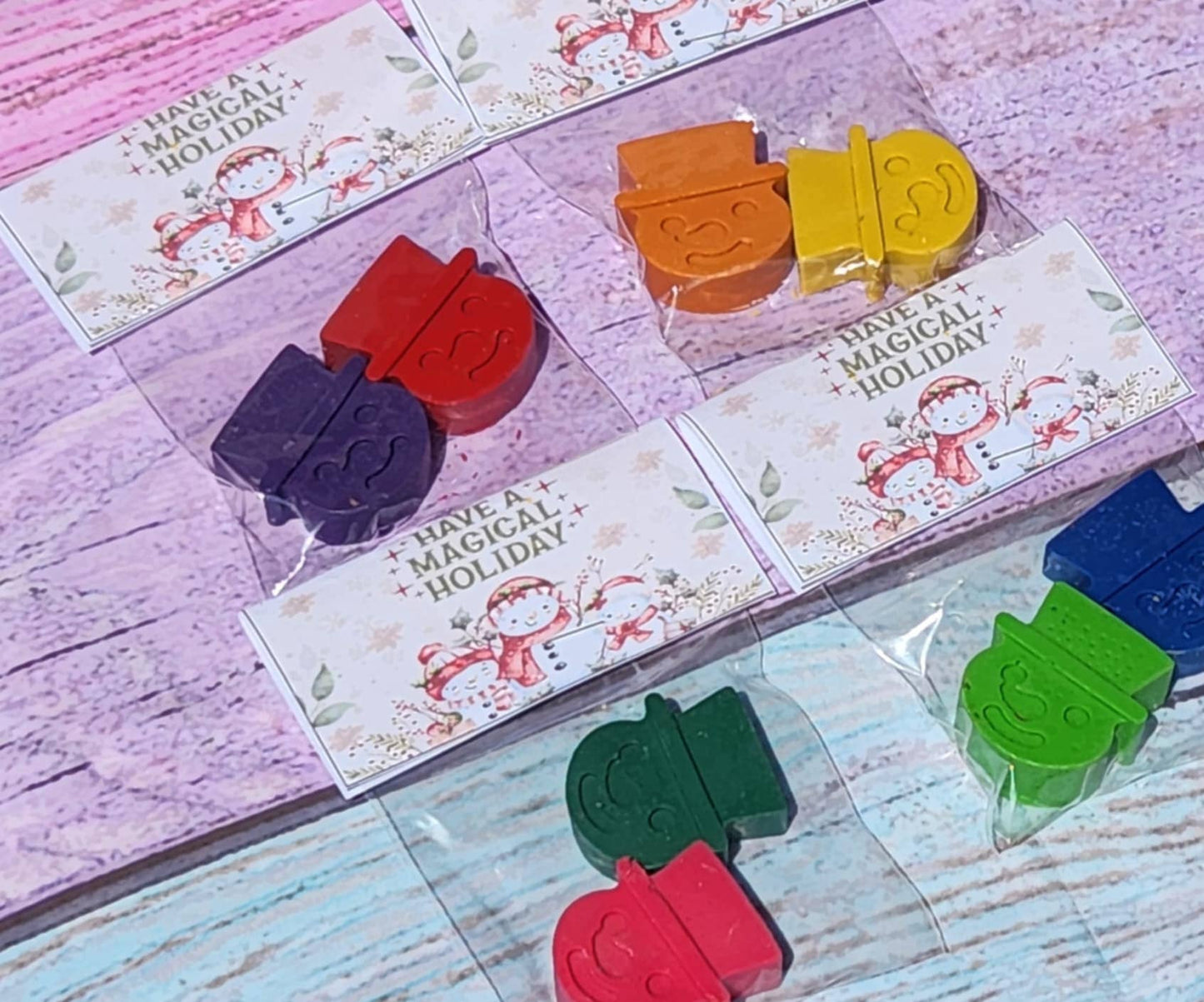Snowman Crayons – Winter Party Favors for Kids – Christmas