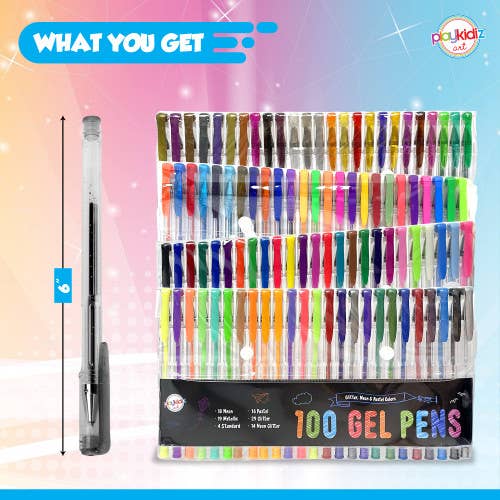 Playkidiz Gel Pens, Fine Point Colored Pens Great for Adult
