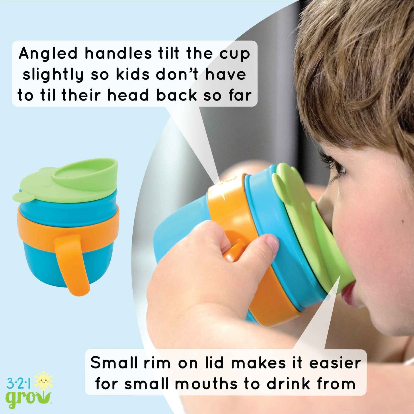 321 Grow Easy Learn Silicone Drink & Snack Set - Grape