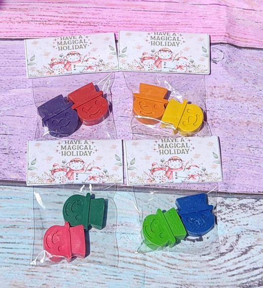 Snowman Crayons – Winter Party Favors for Kids – Christmas