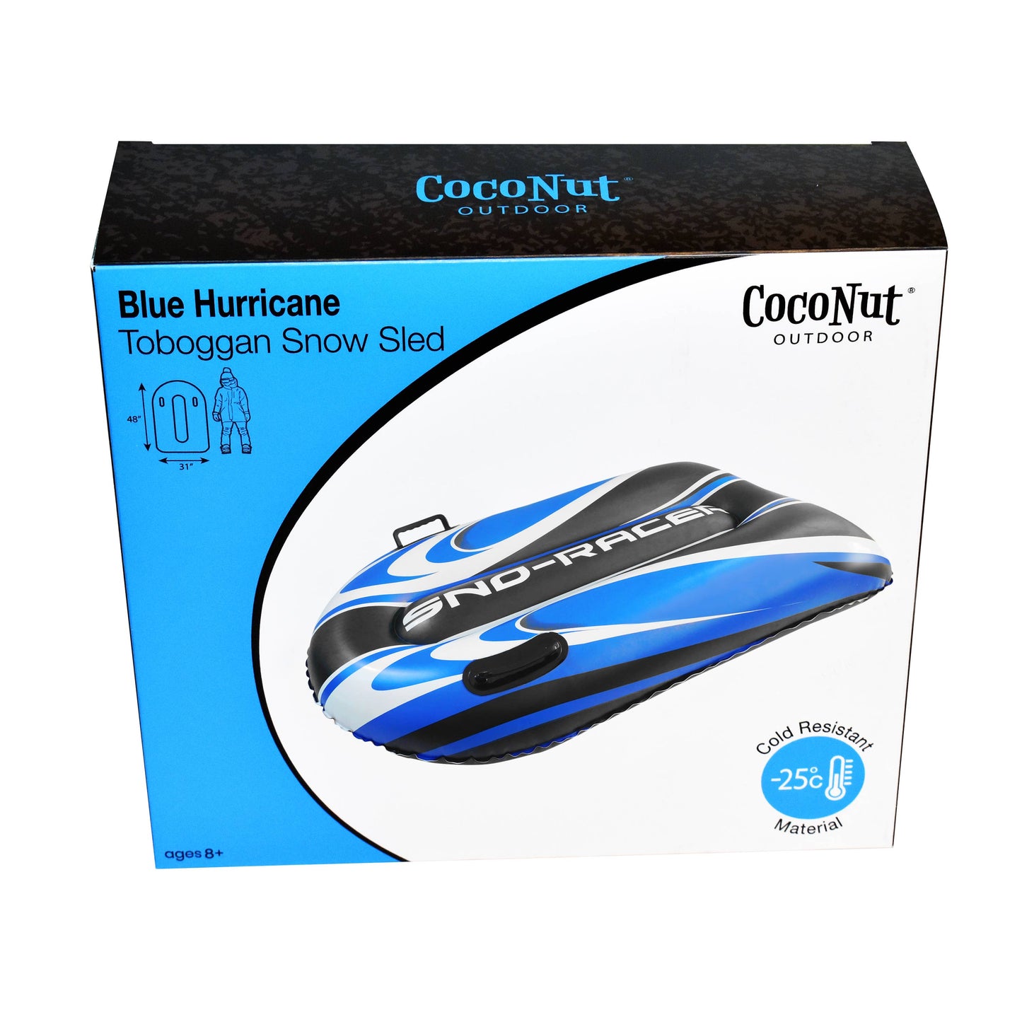 Sno-Racer Toboggan Sleds - 4 Pack Assortment
