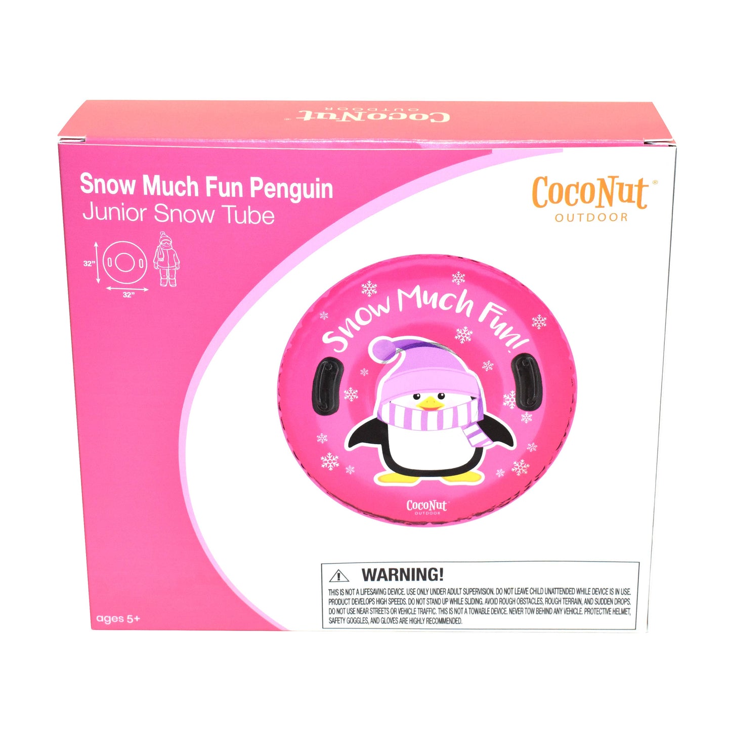 32" Junior Snow Tube - Snow Much Fun! Penguin