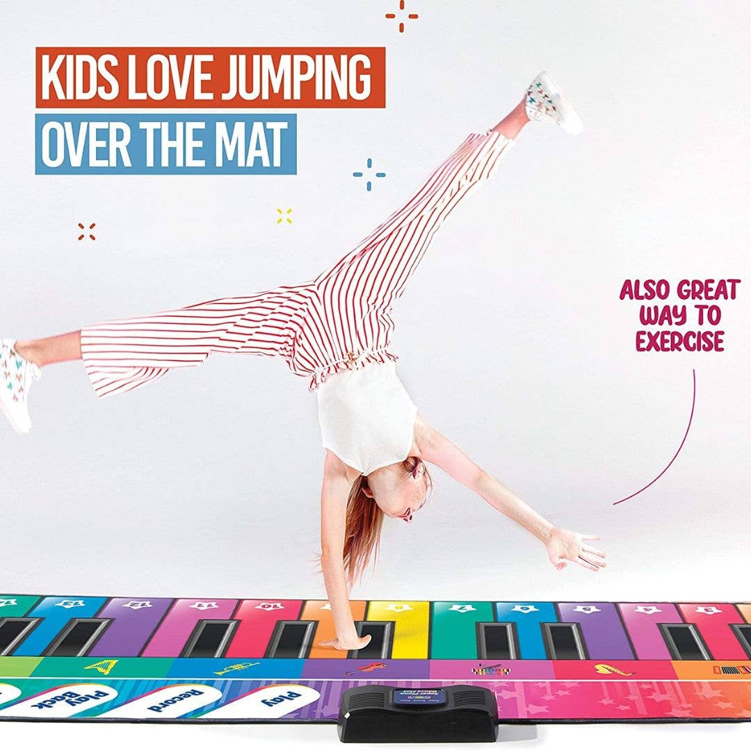 6 ft. Floor Piano Mat for Toddlers - Giant Piano Playmat