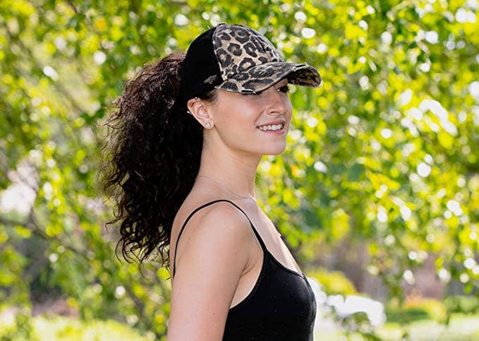 Criss Cross Ponycap - Leopard