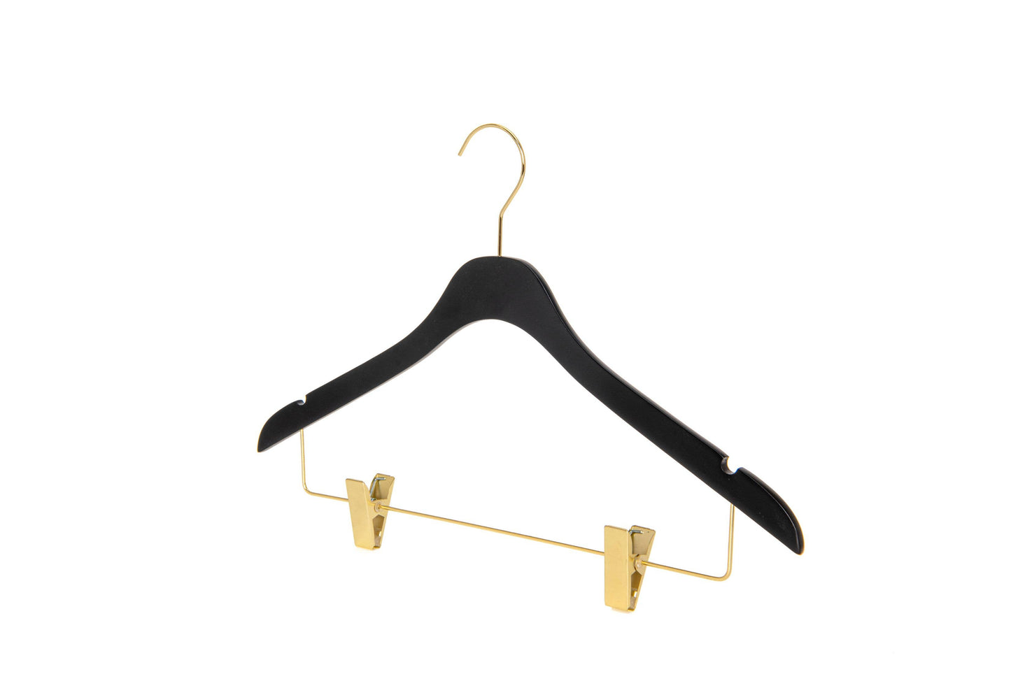 WS73 Ultra Slim Skirt Pant Hangers + Clips Black/gold - 100