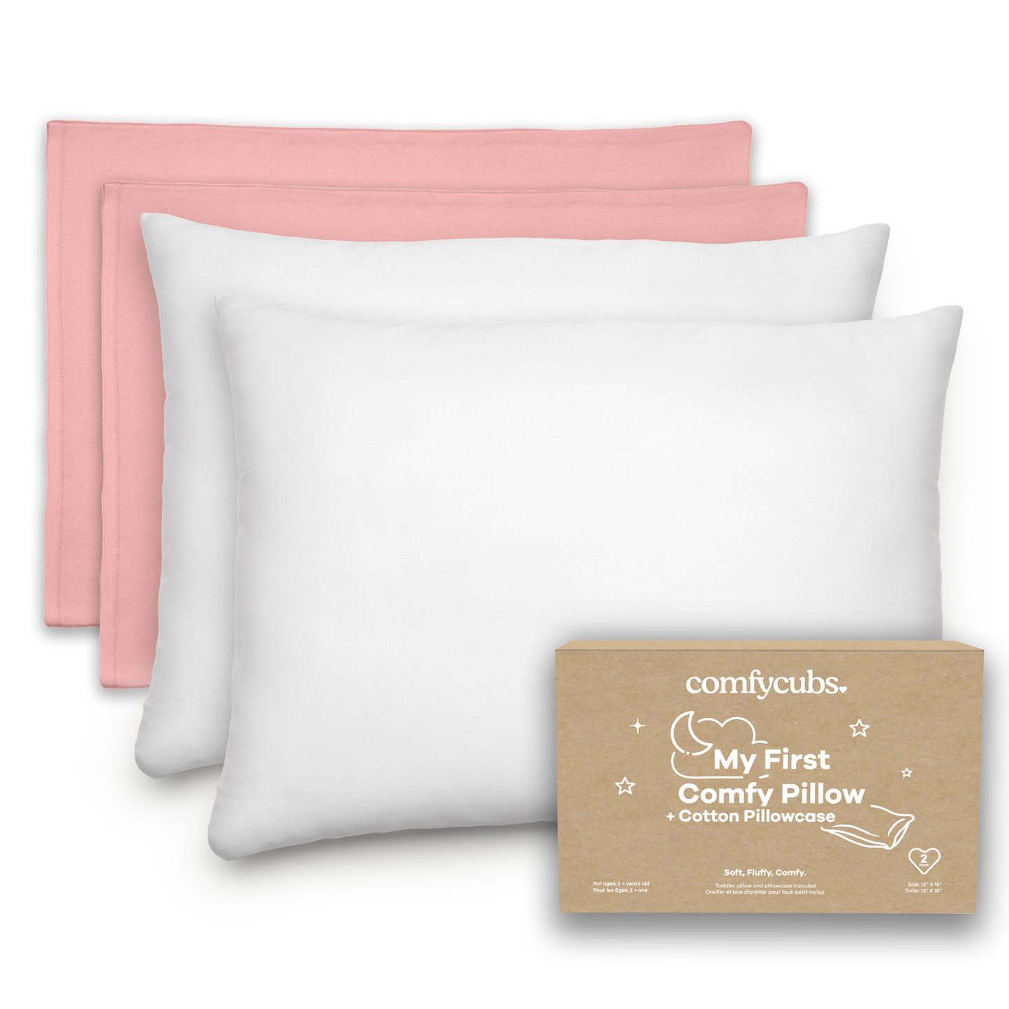 Toddler Pillow, Breathable Kids Travel Pillow by Comfy Cubs