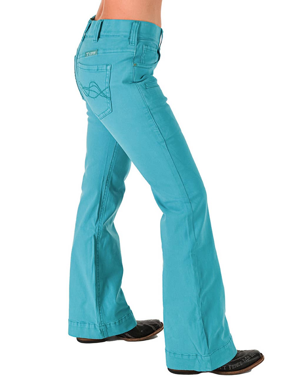 Turquoise Pull-On Trousers
