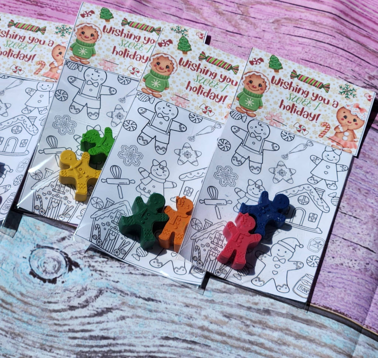 Gingerbread Crayons with Coloring Kit | Christmas Party