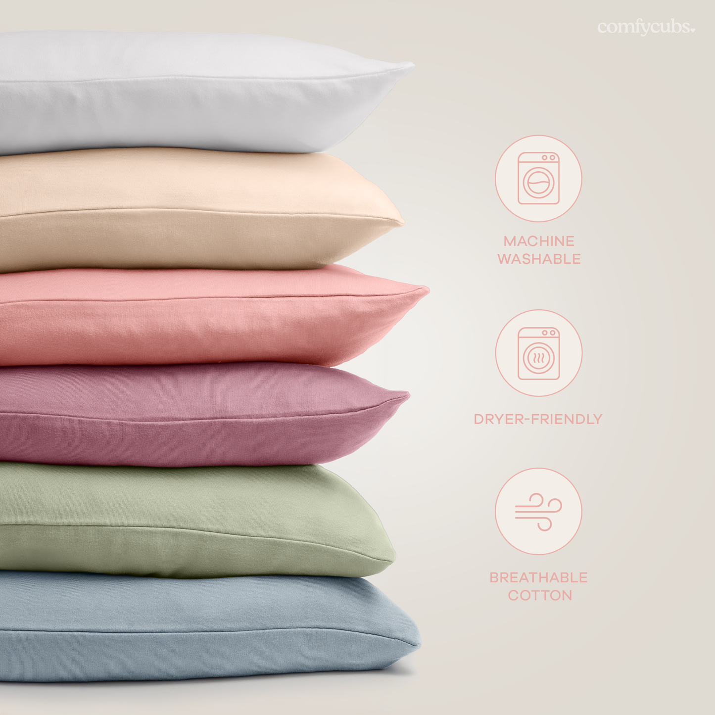 Toddler Pillow, Breathable Kids Travel Pillow by Comfy Cubs