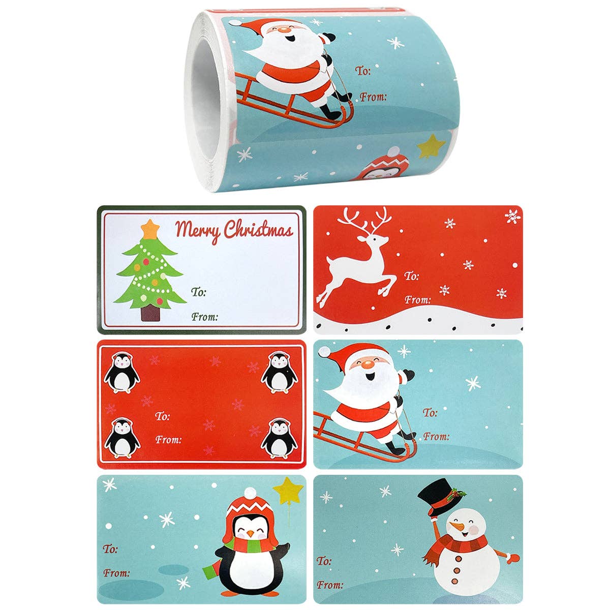 Wrapables Christmas Holiday Sticker Labels