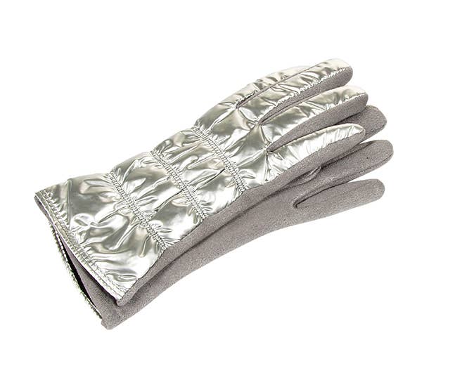 Puffer Fleece Lined Gloves, 5 Assorted