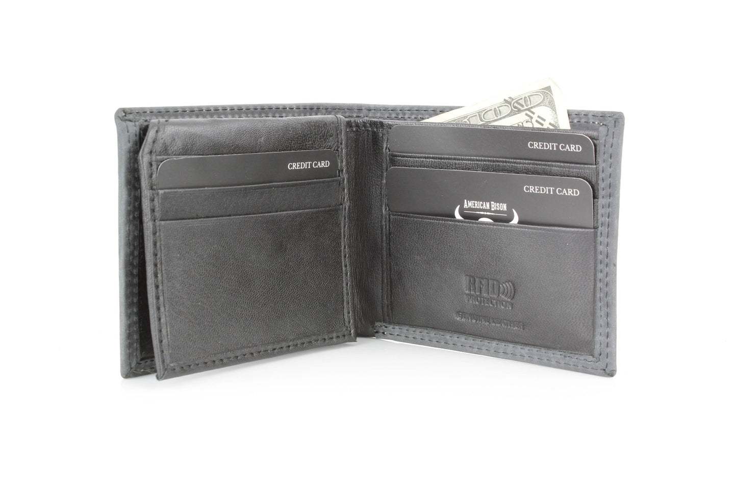 Men’s Bi-Fold Wallet with Deer Antler Emboss ABMWVT 03