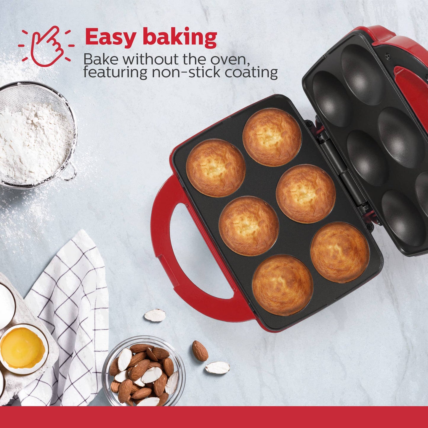 Holstein Housewares Cupcake Maker 6 Full Size Muffins