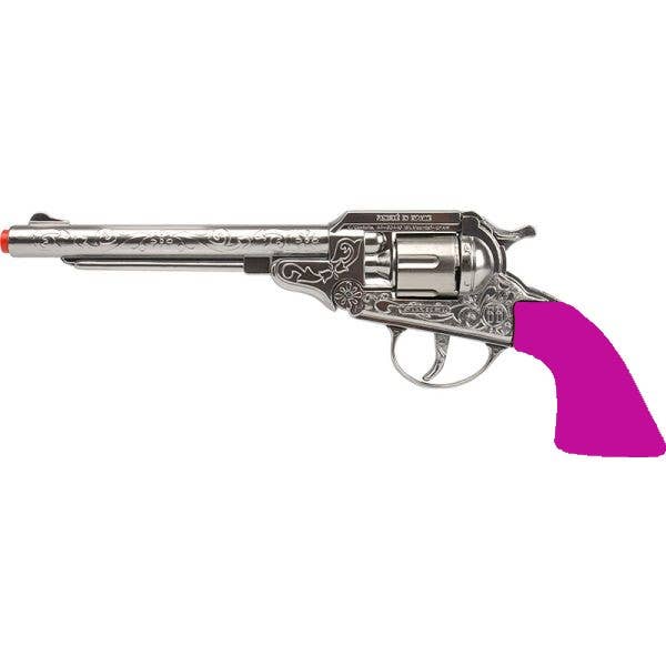 Cowgirl Pink Revolver 8 Shot Diecast Cap Gun & Holster Set