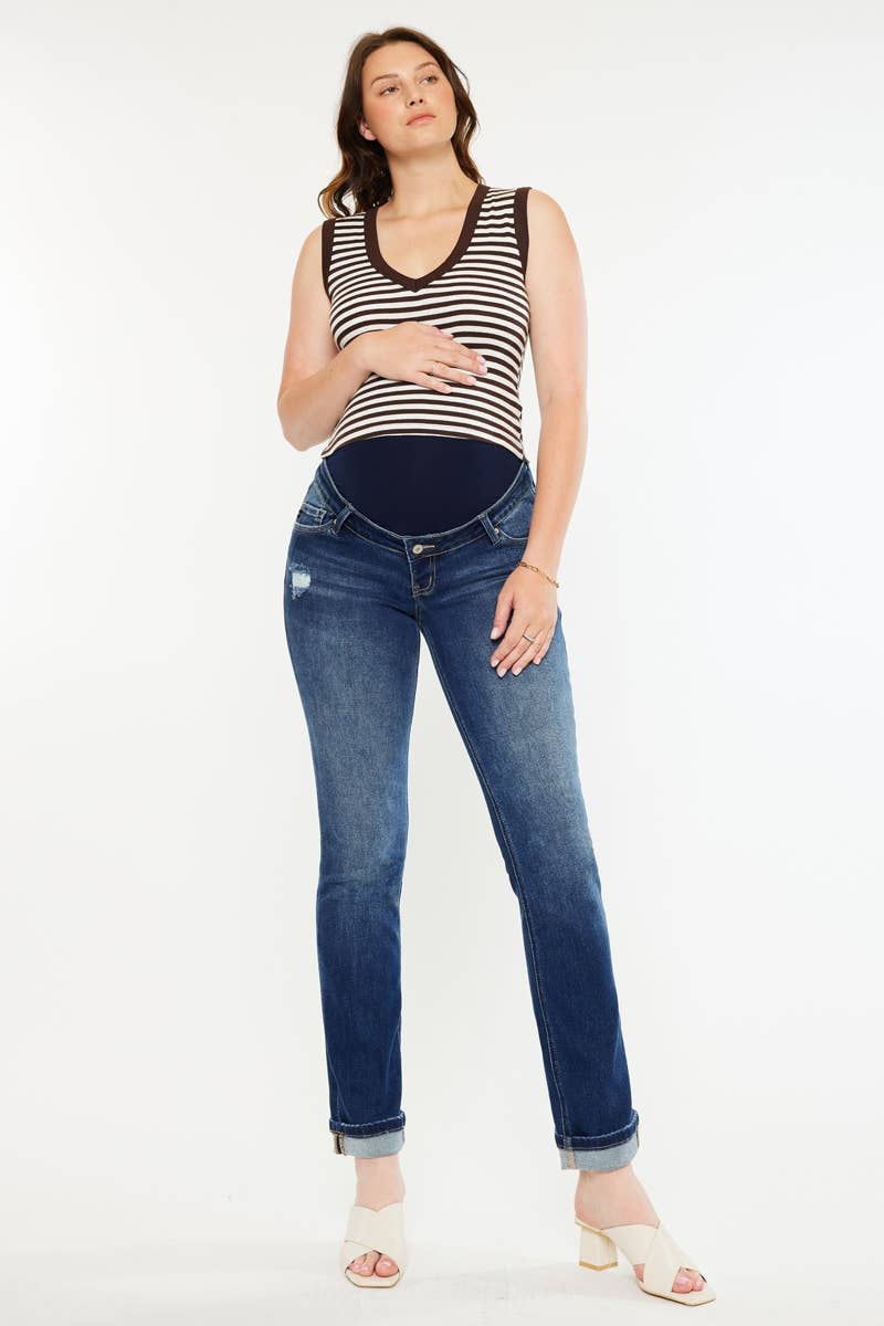 OPEN PACK MATERNITY FULL BAND STRAIGHT-KC4504D