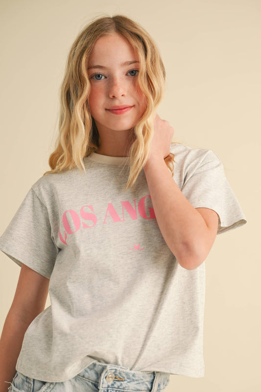 TWEEN GIRLS KIDS BOXY SCREEN TOP  (7-14)