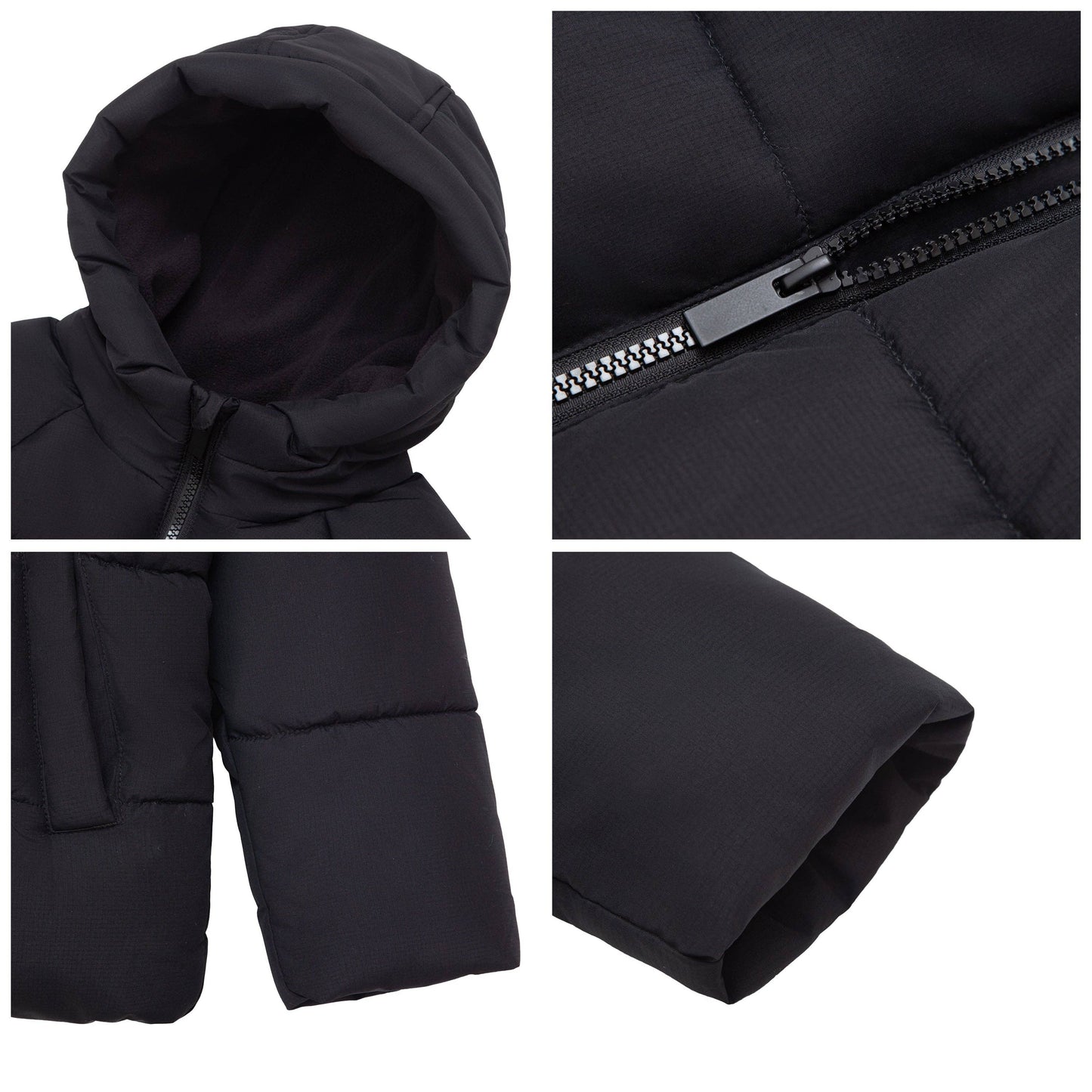 Boys' Ripstop Winter Coat Kids' Fleece Lined Jacket