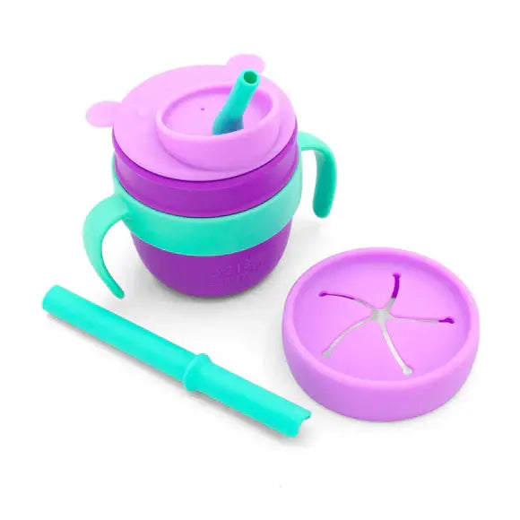 321 Grow Easy Learn Silicone Drink & Snack Set - Grape
