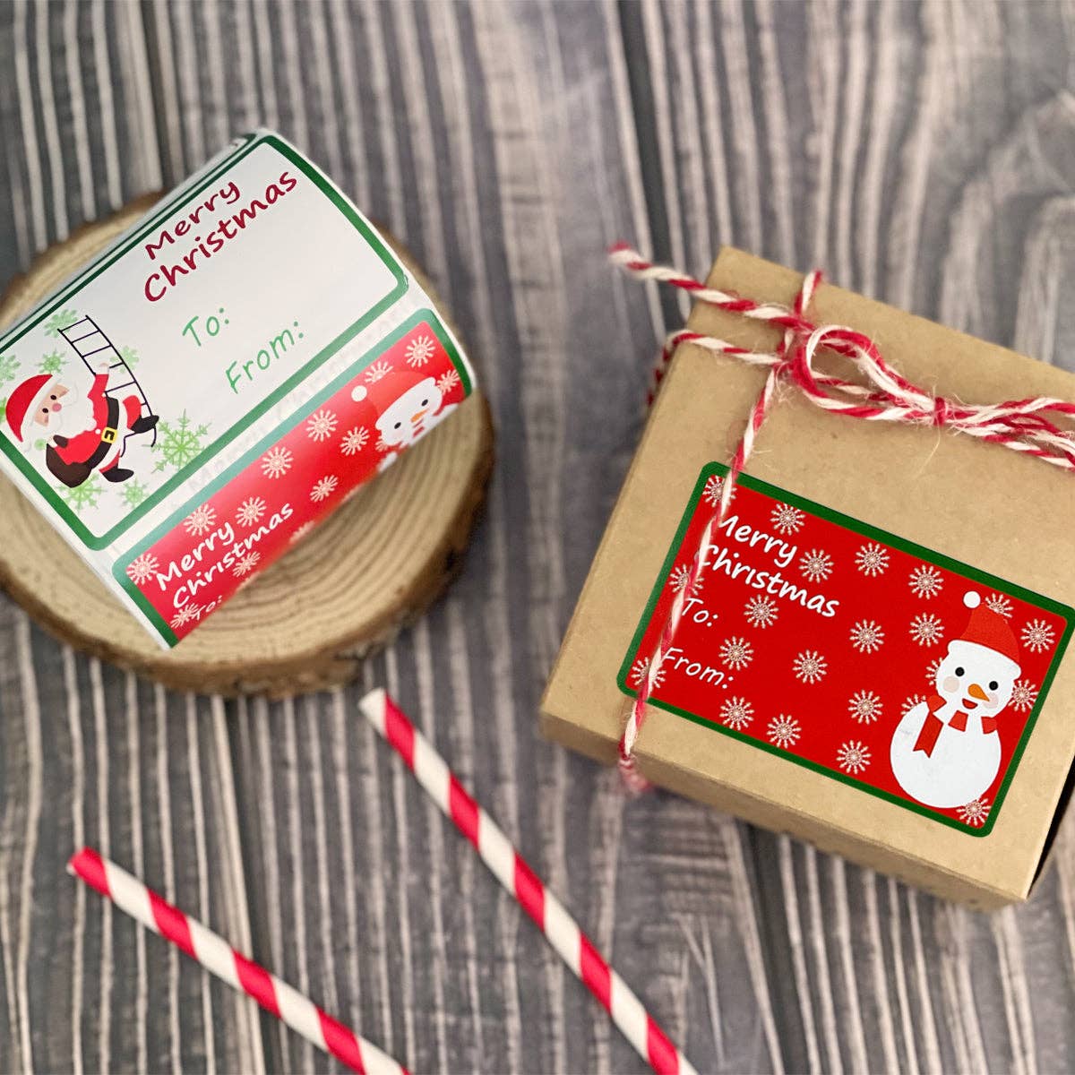 Wrapables Christmas Holiday Sticker Labels