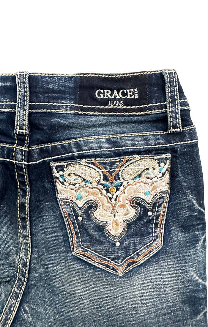 Western Embroidery Girl Boot Cut | GB-51851