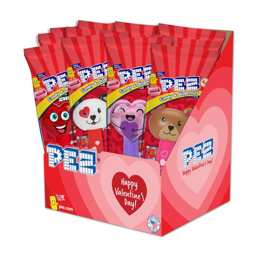 Pez Valentine's Assortment, Poly Bag, 12ct Display