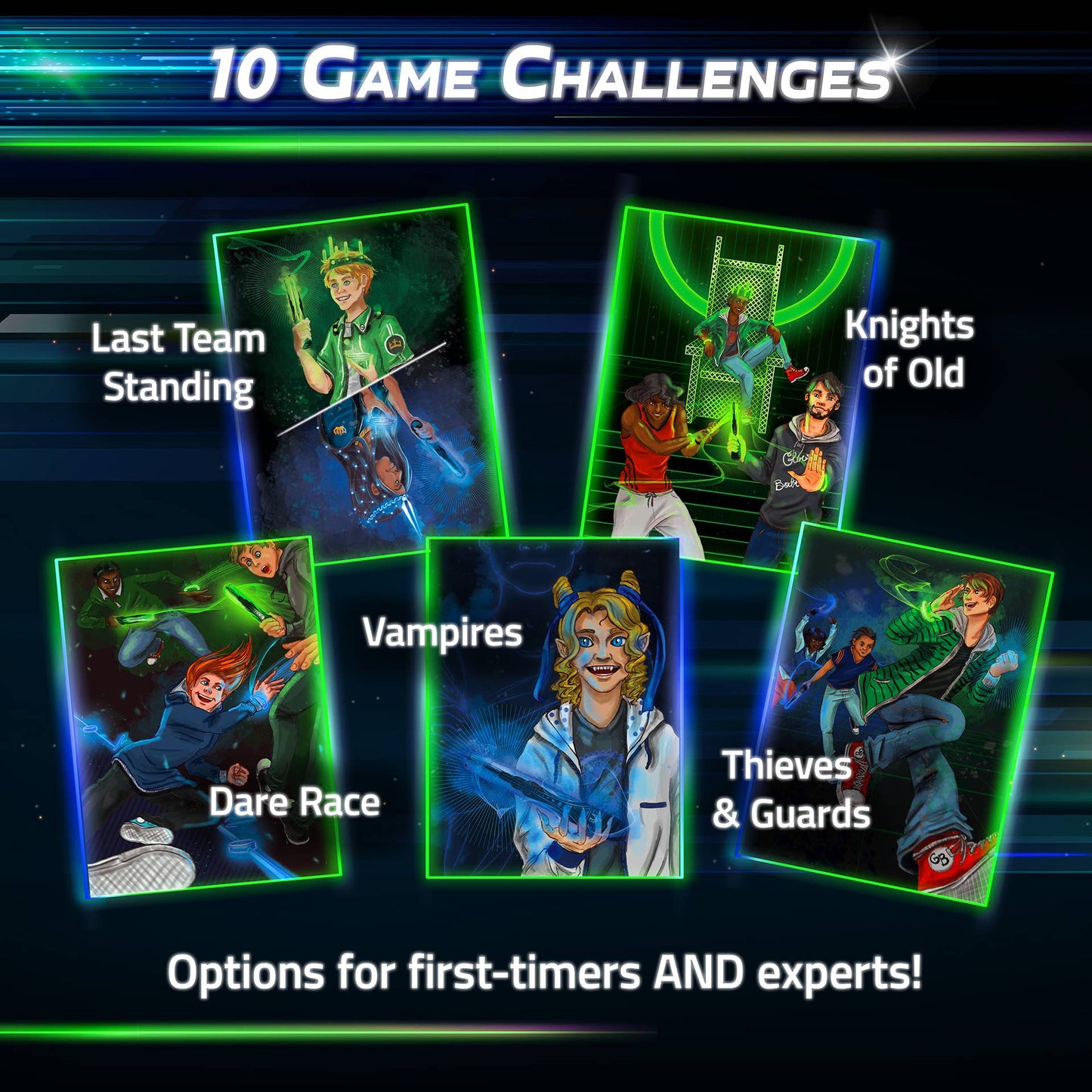 Glow Battle Family Pack - A Glow in the Dark Group Game