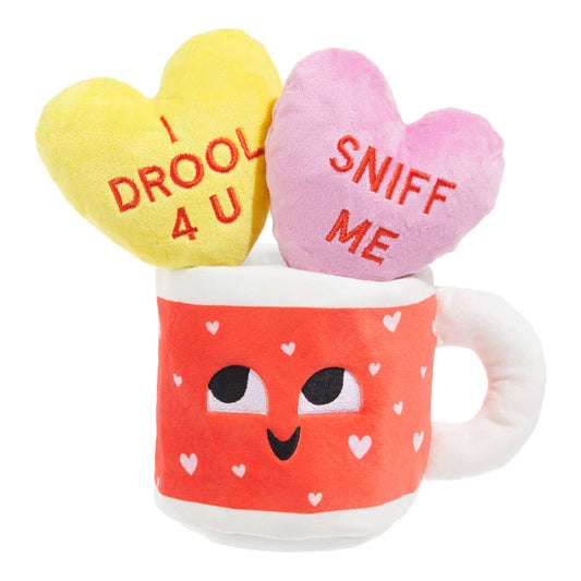 BARK Mugs n' Kisses Plush Dog Toy