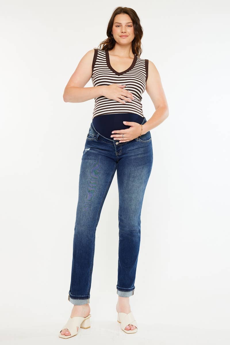 OPEN PACK MATERNITY FULL BAND STRAIGHT-KC4504D
